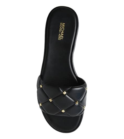 Rina Studded Quilted Slide Sandal 